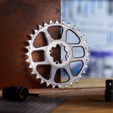 e*thirteen　Helix Race　 8ボルト　Chainring　34T SILVER 73mm用＜＜送料無料＞＞